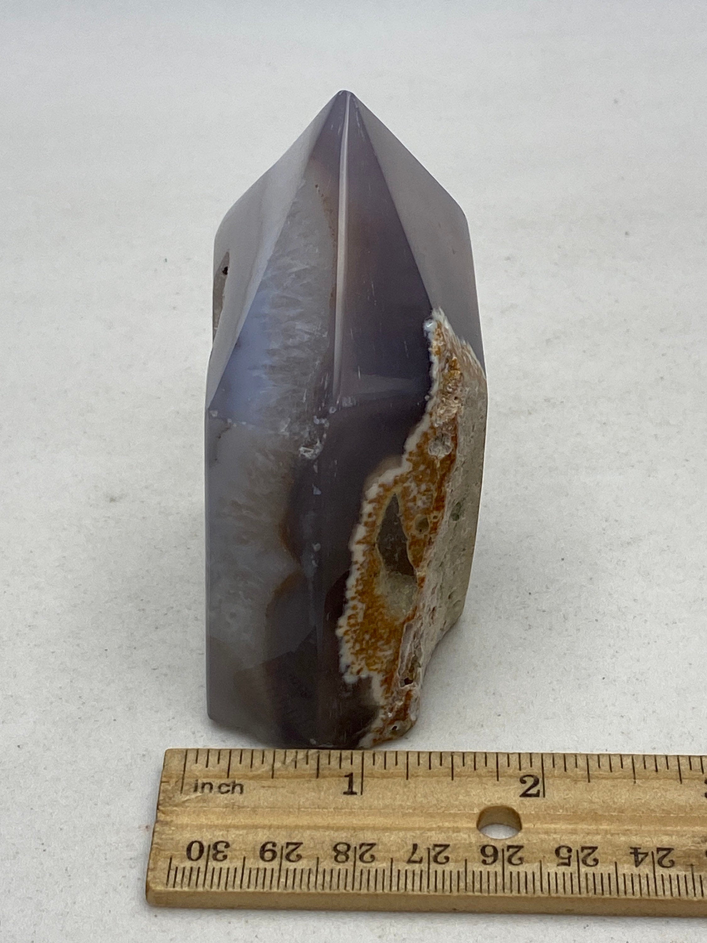 Agate geode obelisk