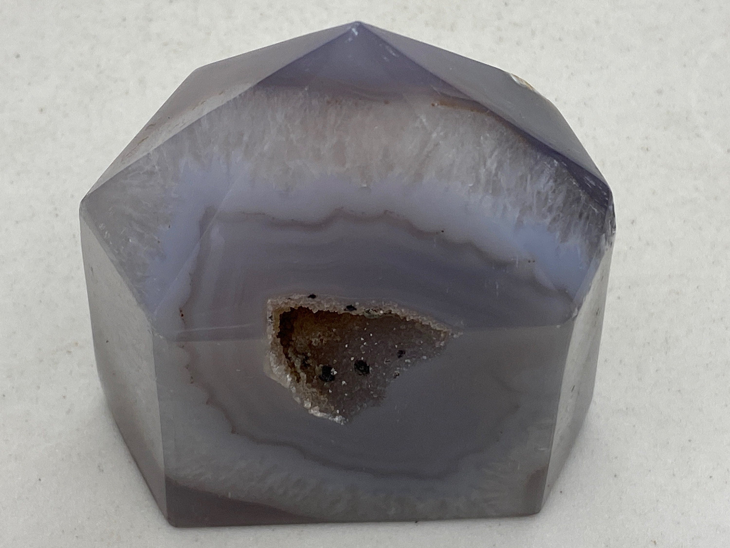 Agate geode obelisk