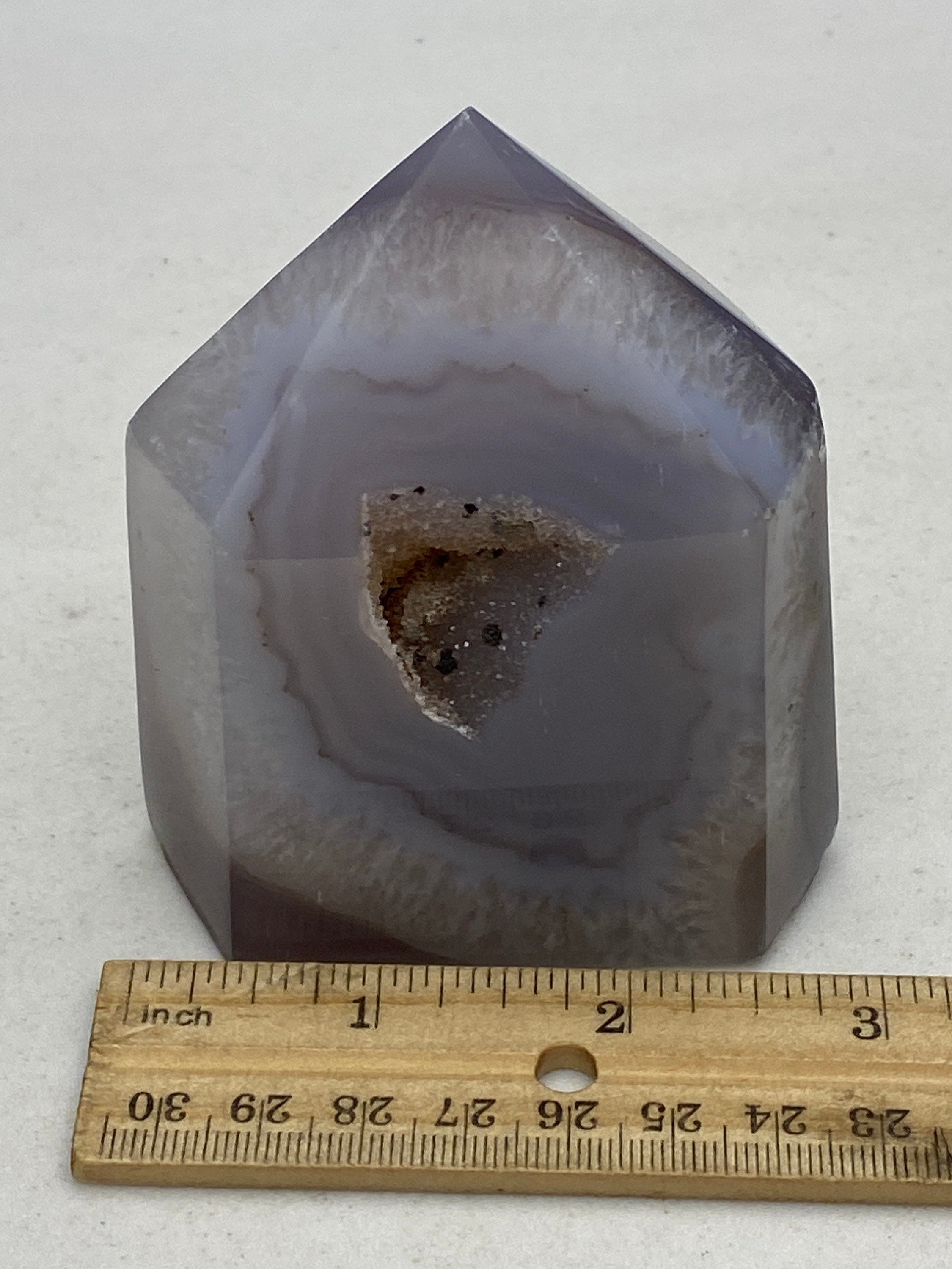 Agate geode obelisk