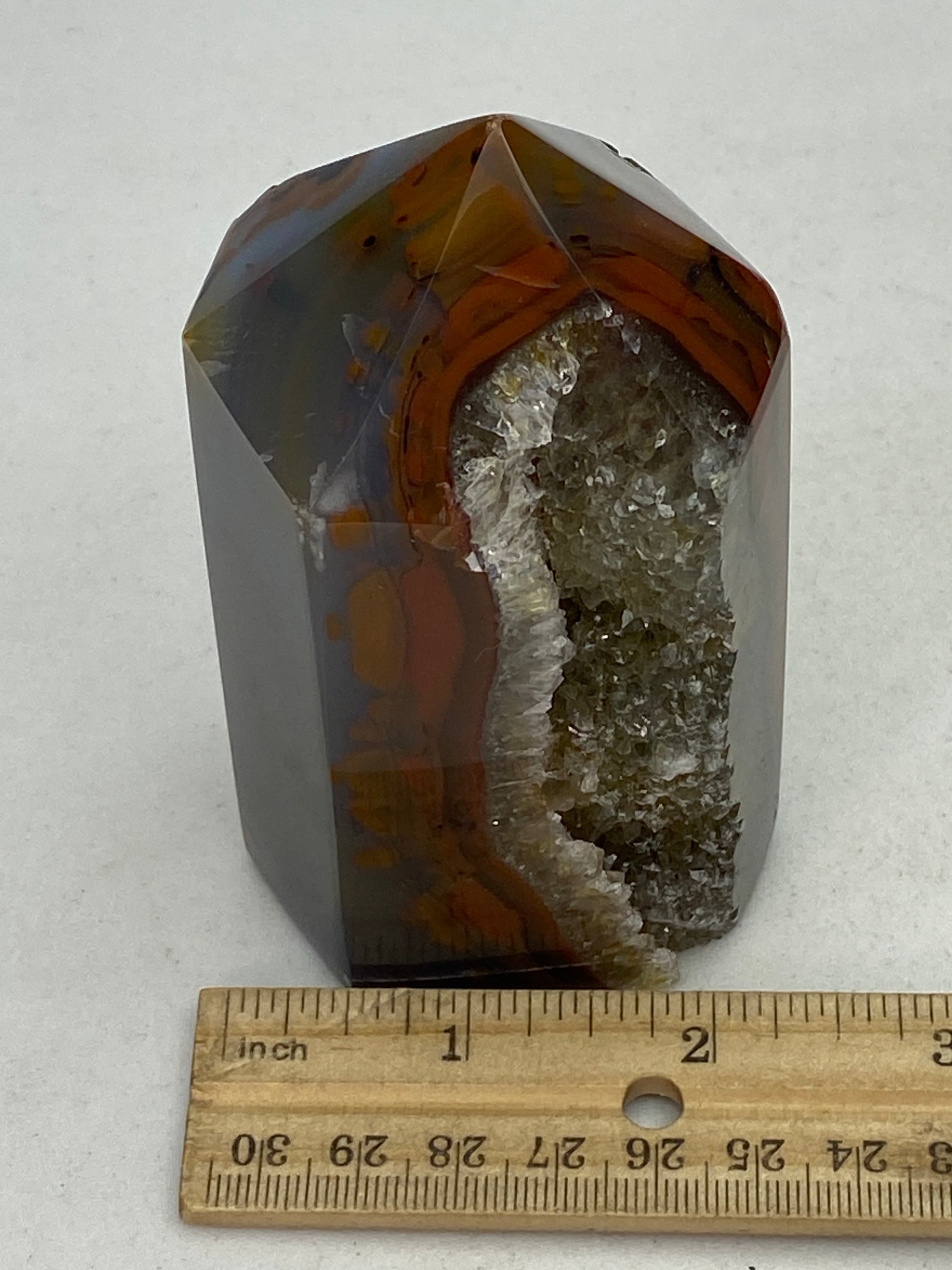 Agate geode obelisk