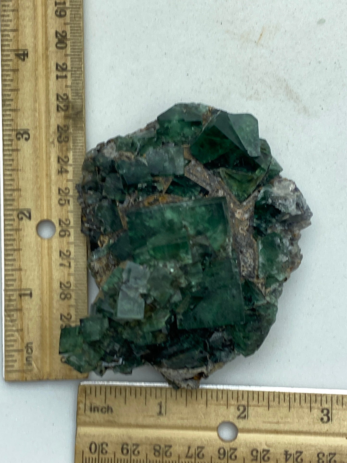 Green fluorite fluorite crystal cluster, UV reactive