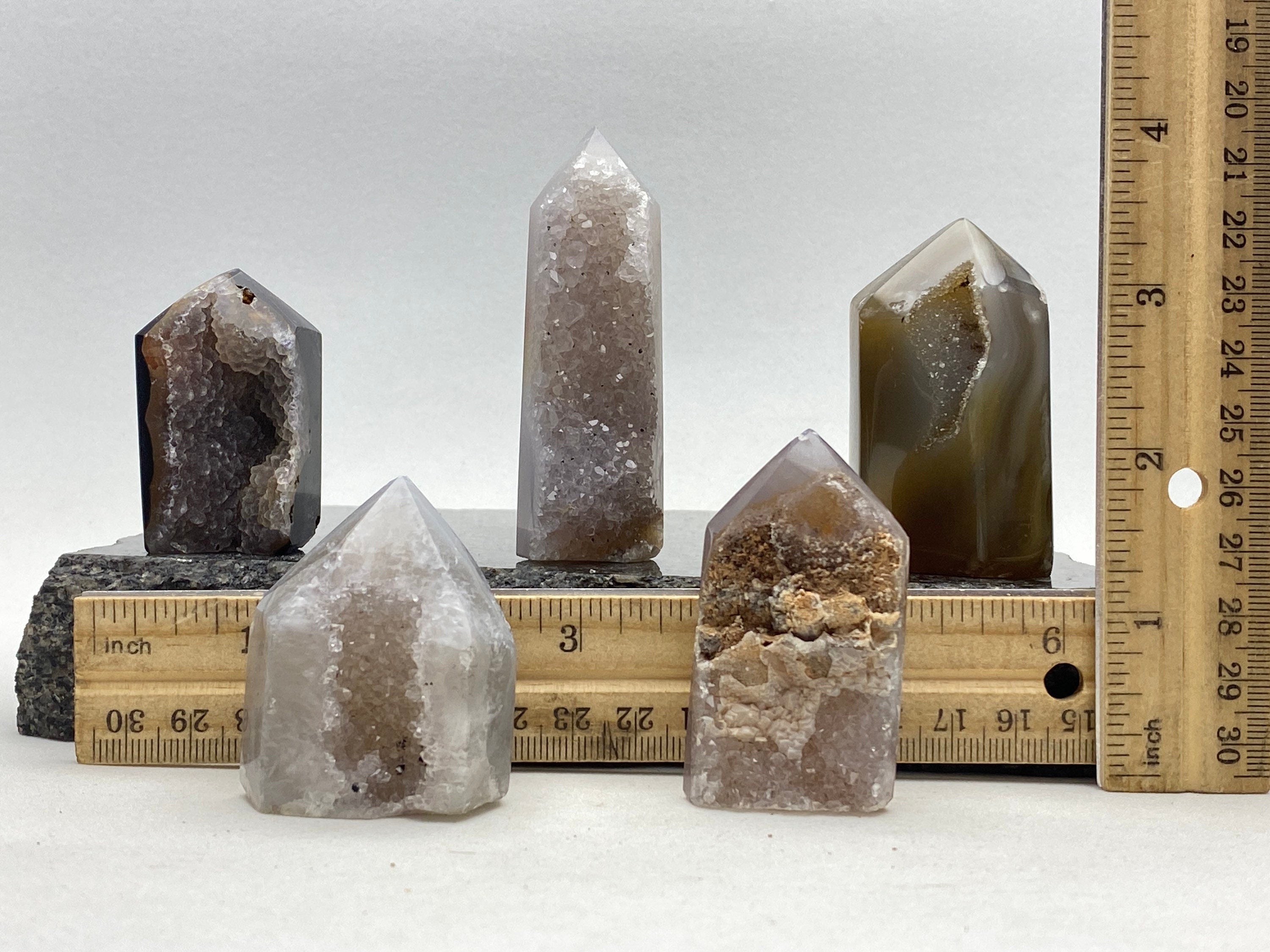 Small Druzy Agate Tower YOU PICK