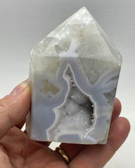 Agate geode obelisk