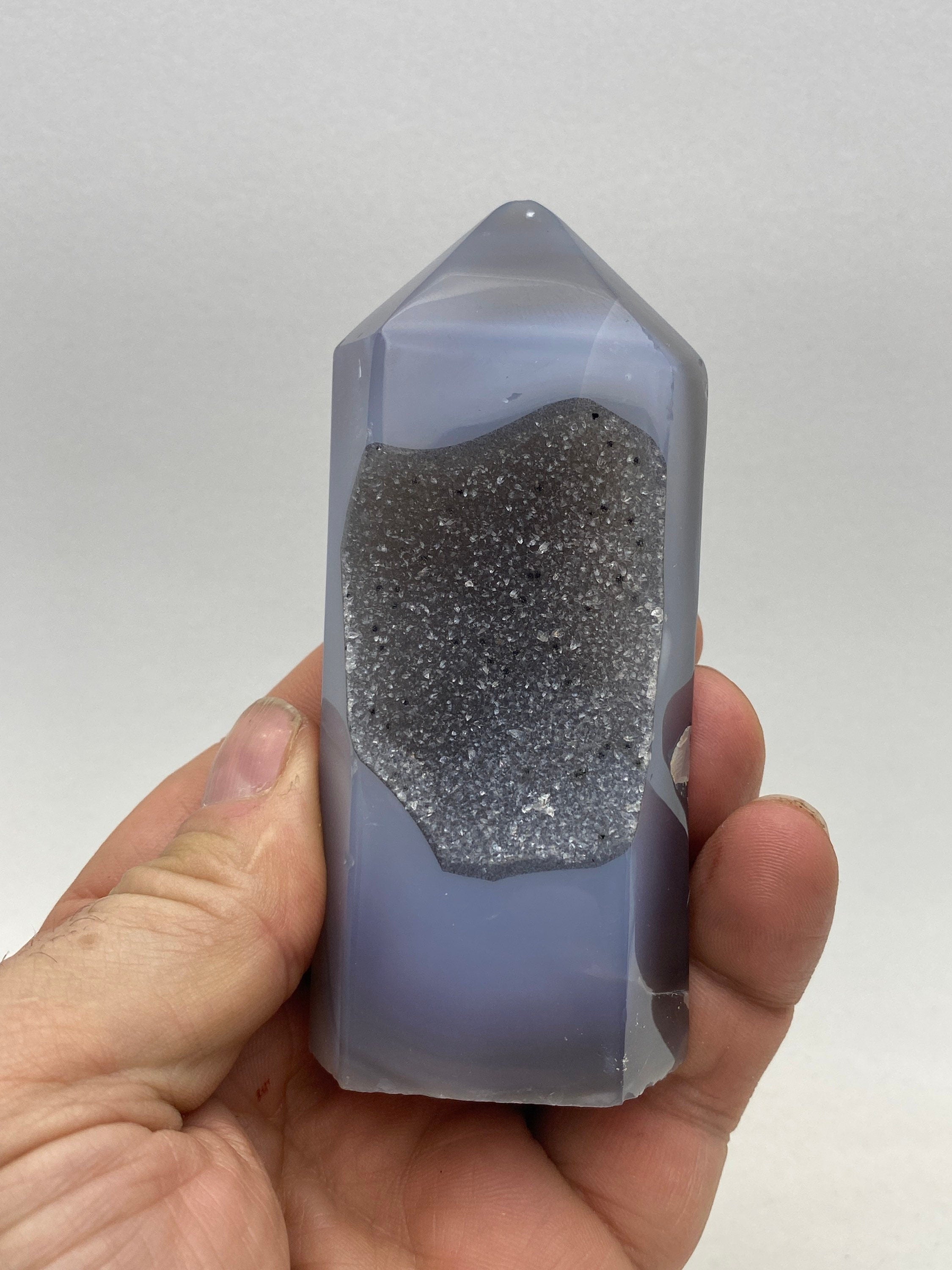 Agate geode obelisk