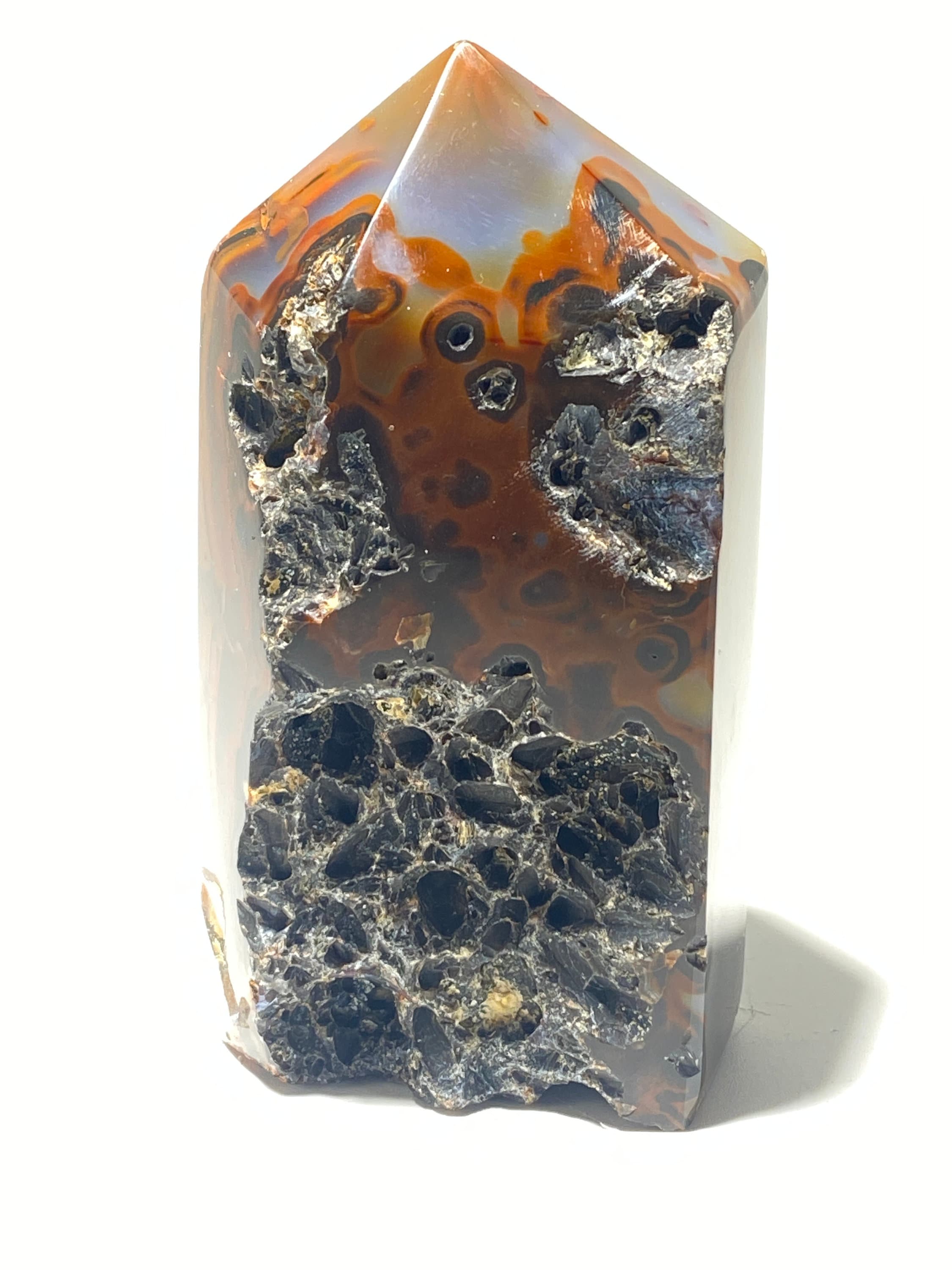 Agate geode obelisk