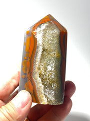 Agate geode obelisk