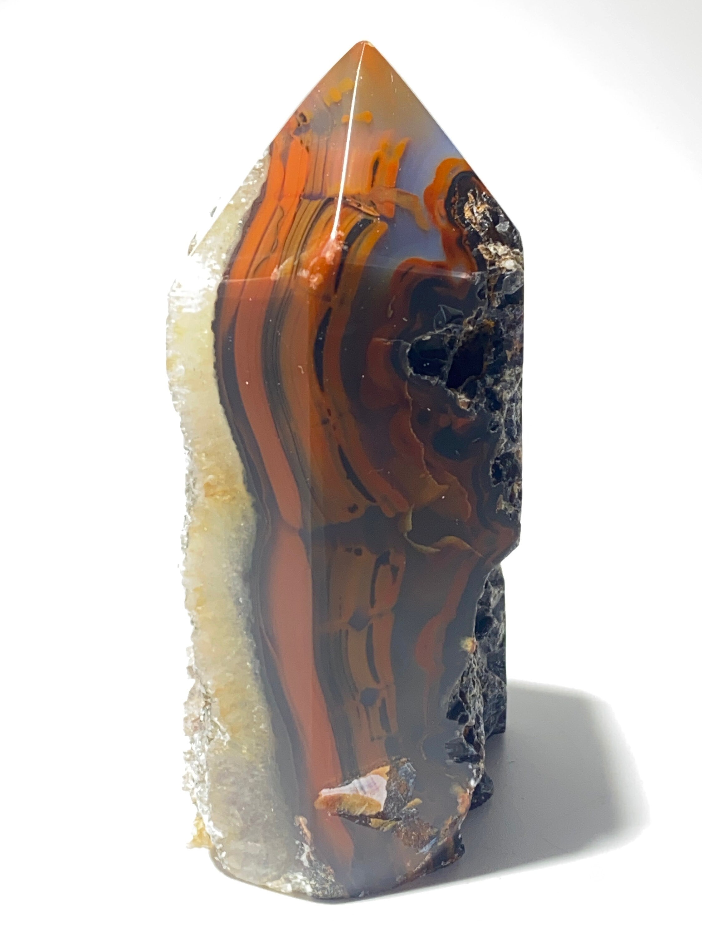 Agate geode obelisk