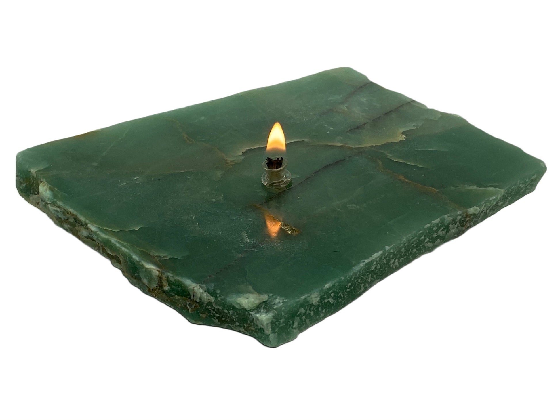Rock Candle Gift Box - green quartz