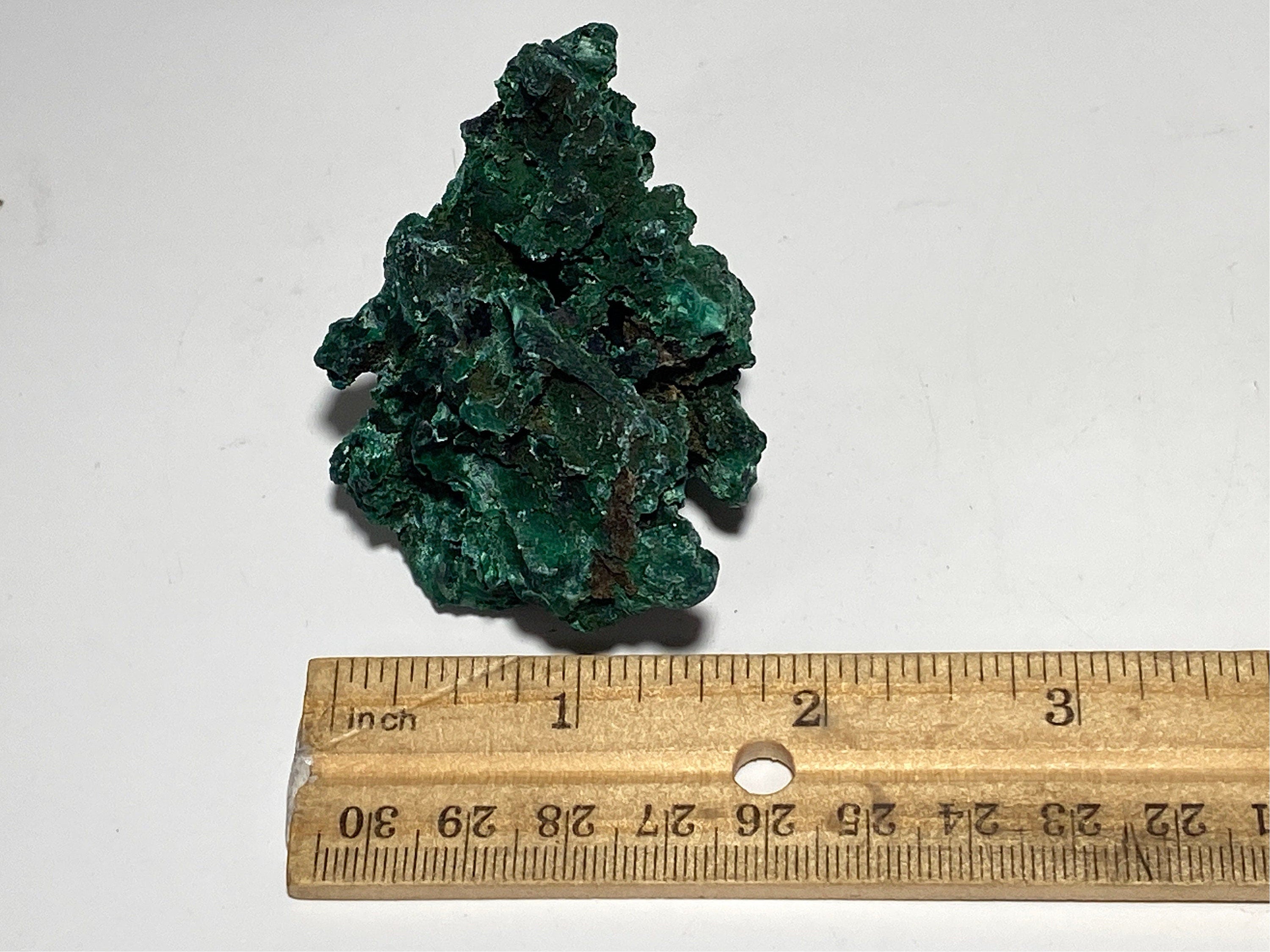 Raw, Fibrous Malachite