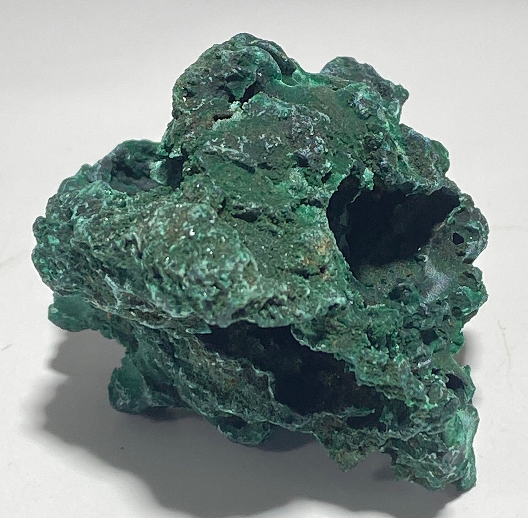 Raw, Fibrous Malachite