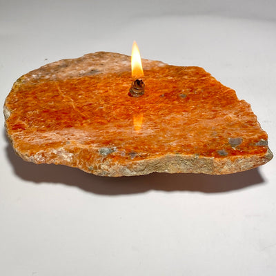 Rock oil candle - orchid calcite