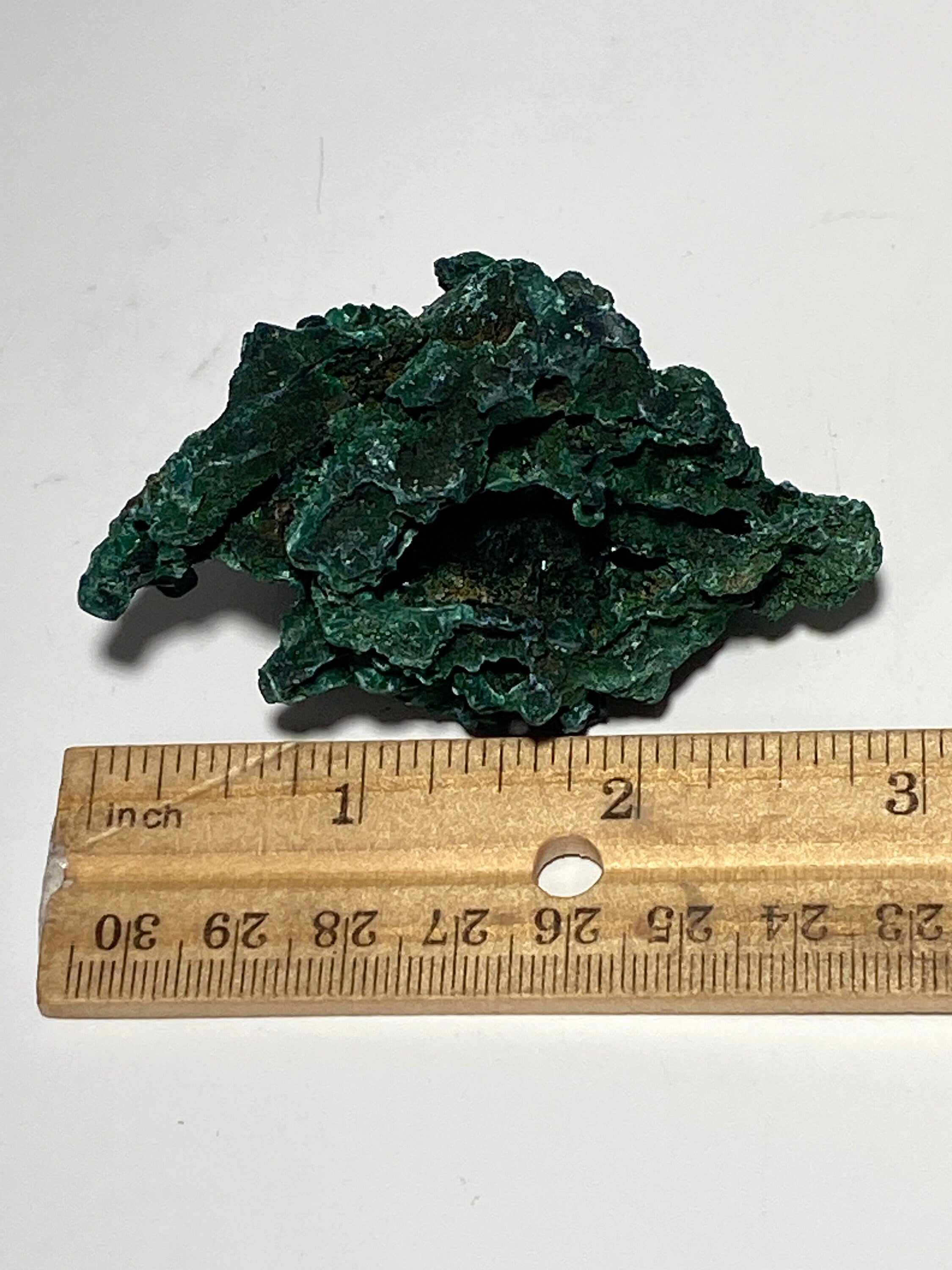 Raw, Fibrous Malachite