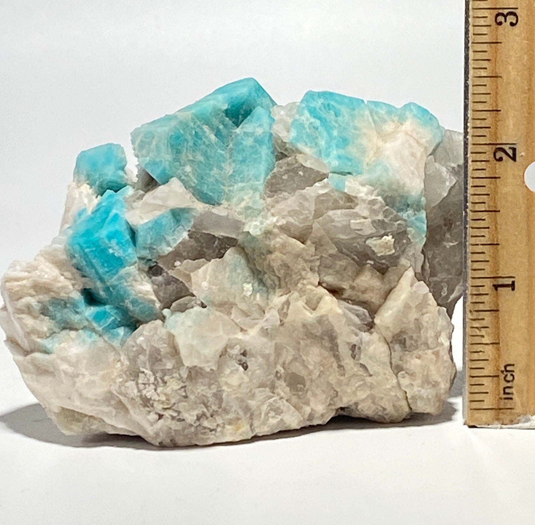 Amazonite crystal with smoky quartz | colorado amazonite, colorado decor,, amazonite crystal, amazonstone, rock lover, rock collector