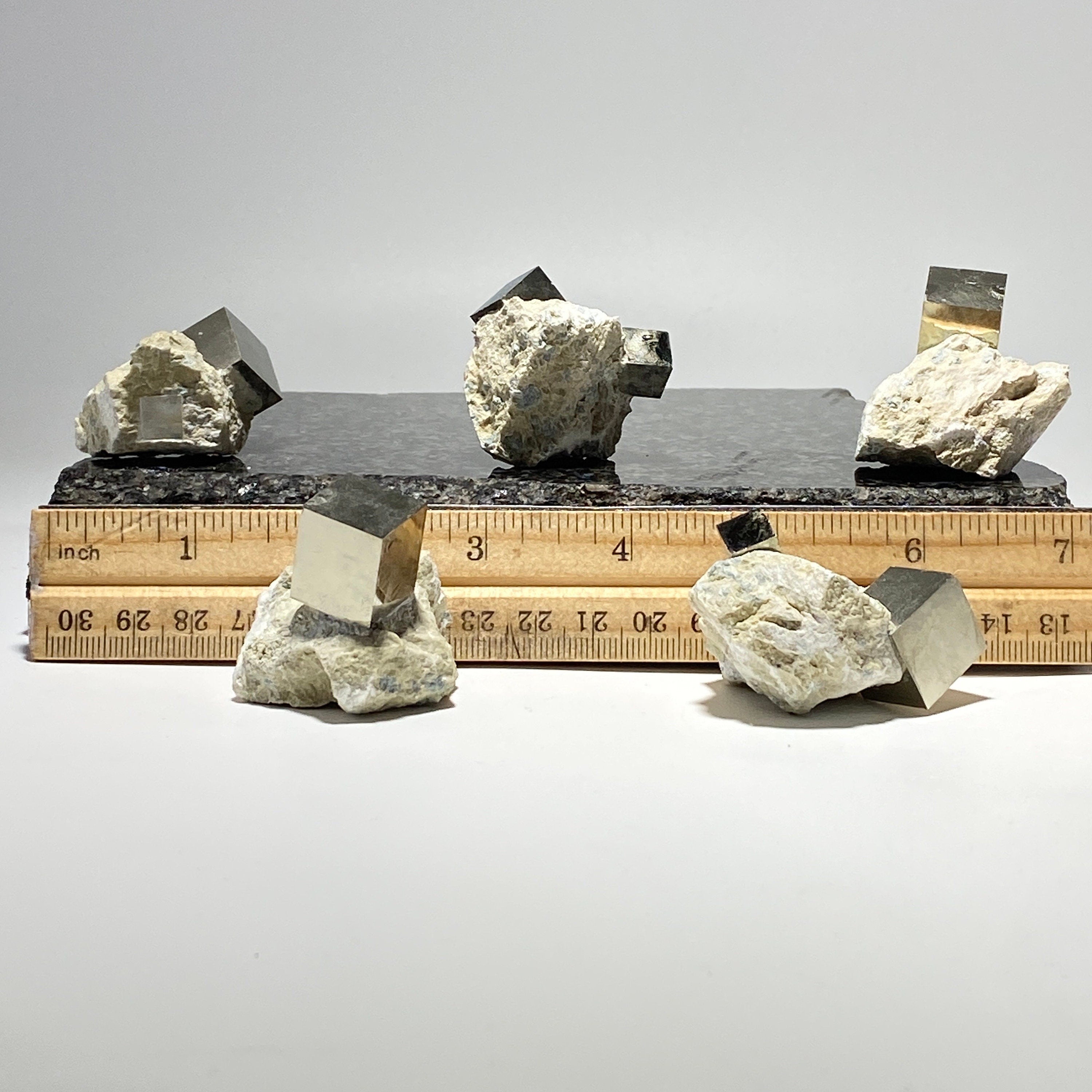 Small Pyrite cube crystal in Matrix from Navajun Spain | pyrite crystal, fools gold crystal, cubic pyrite specimen, iron sulfide, rock lover