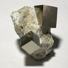 Small Pyrite cube crystal in Matrix from Navajun Spain | pyrite crystal, fools gold crystal, cubic pyrite specimen, iron sulfide, rock lover