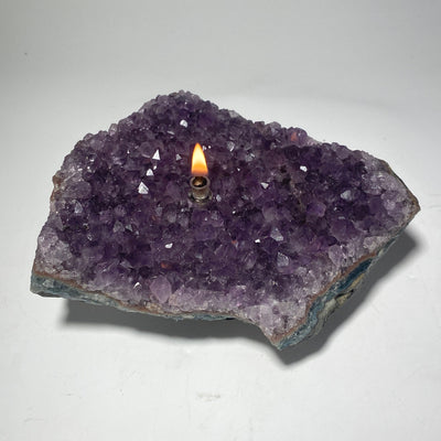 Rock oil candle, Amethyst geode
