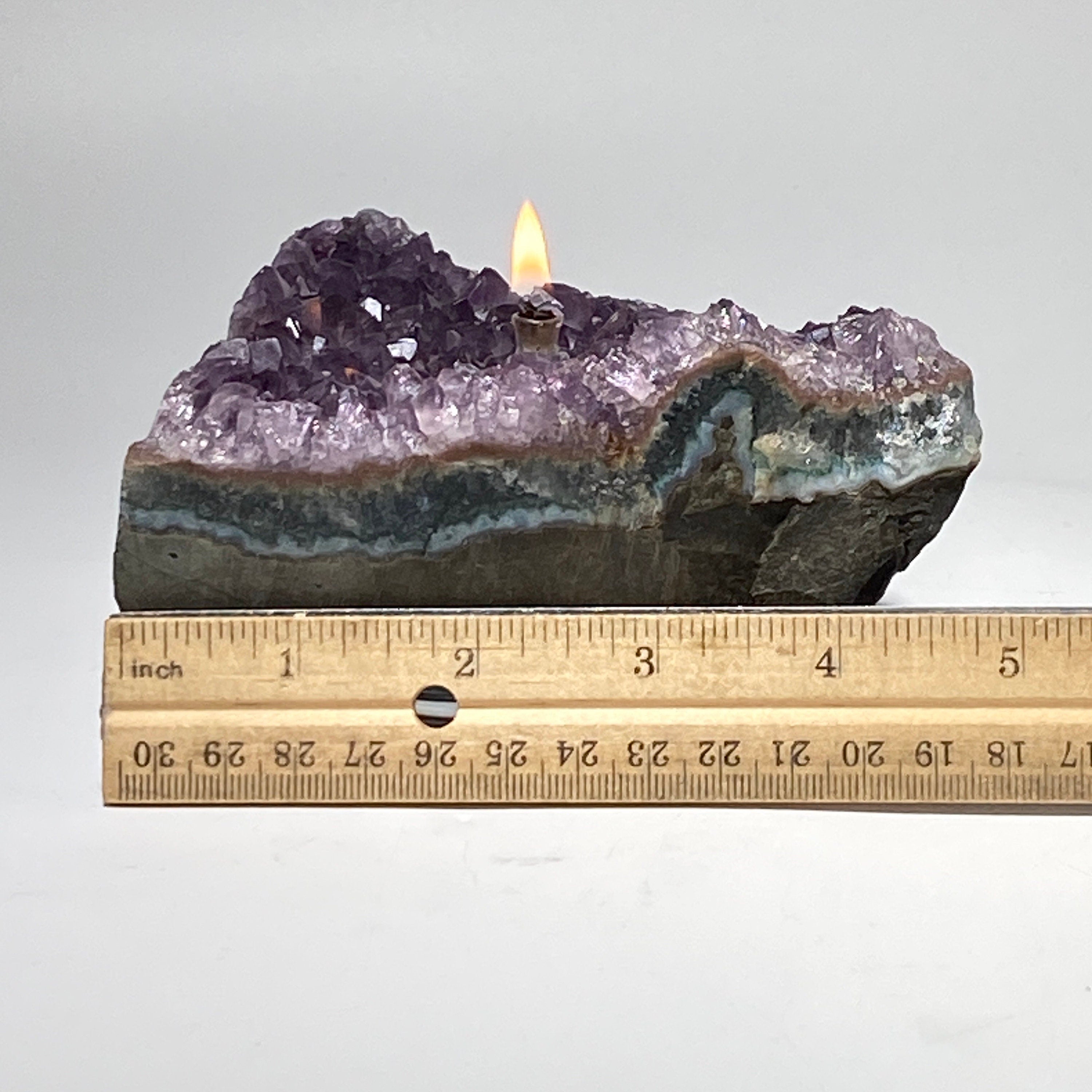 Rock oil candle, Amethyst geode