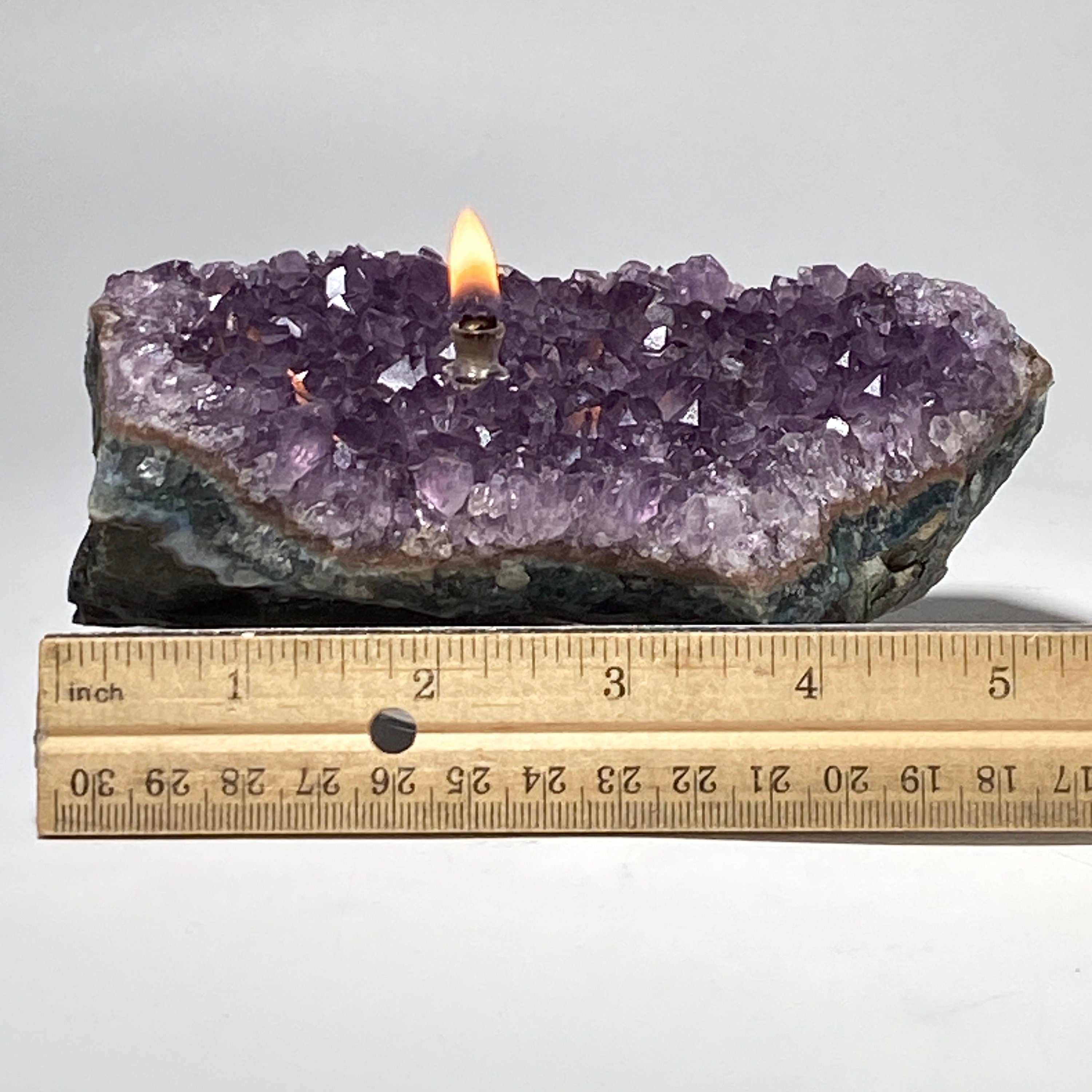 Rock oil candle, Amethyst geode