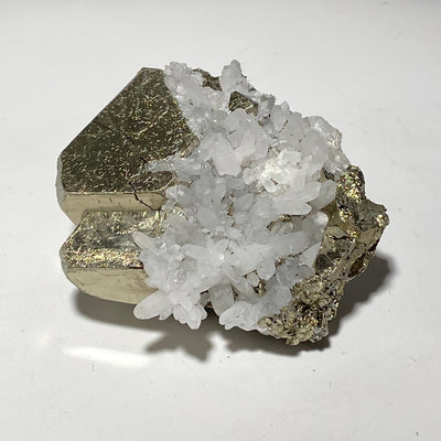 Peruvian Pyrite with Quartz Crystals | Great addition to a collection of gift for a rock lover, Peru Mineral