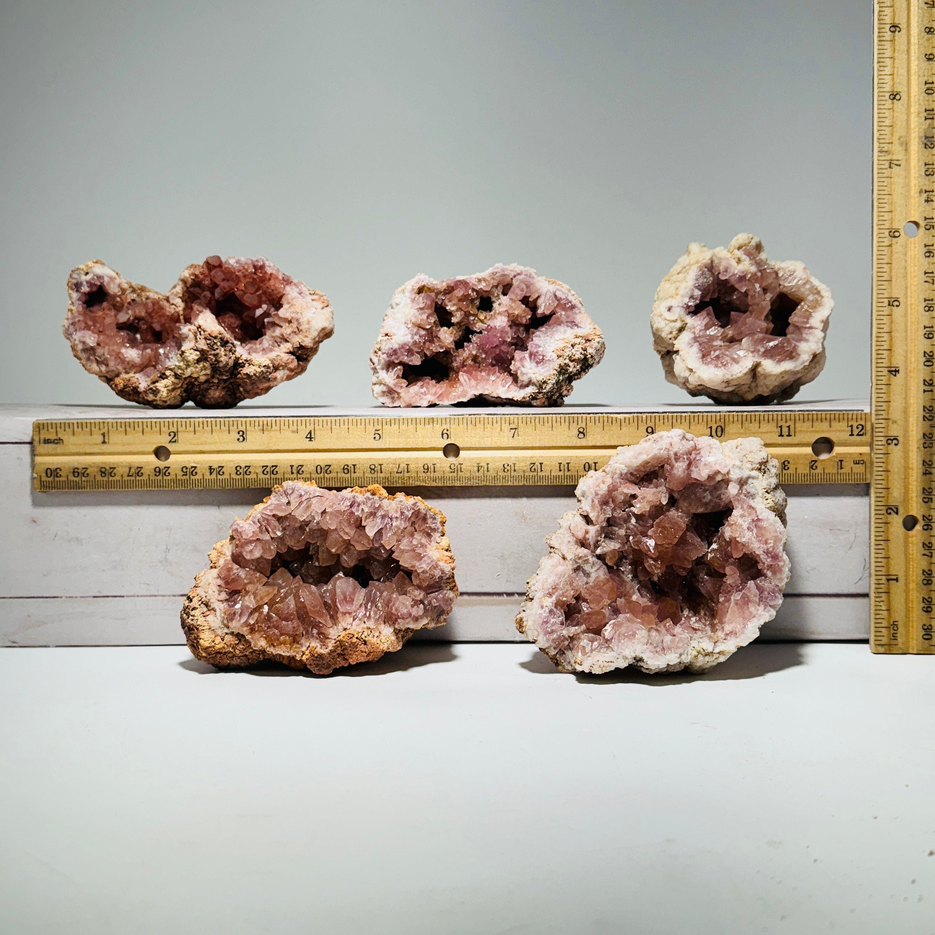 Rare, large pink amethyst geode