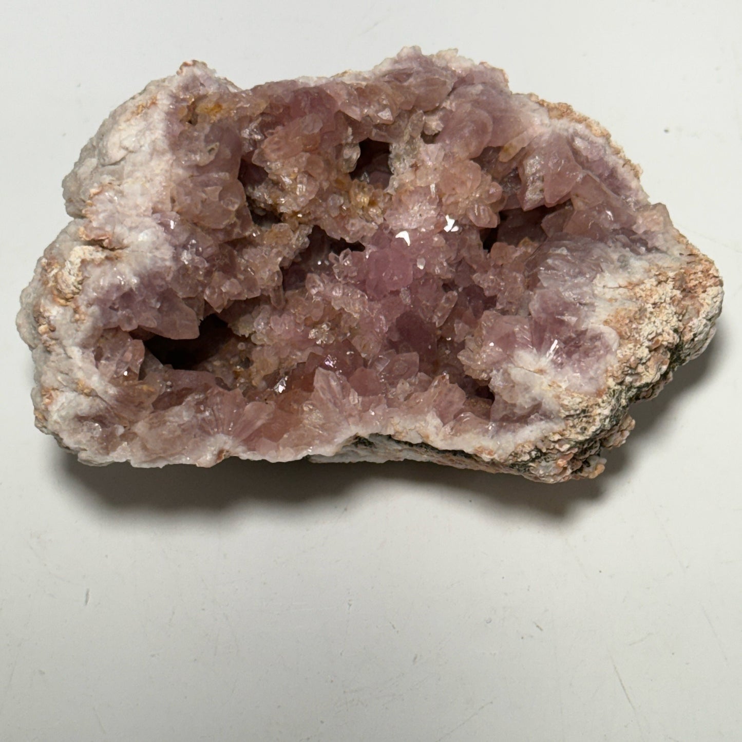 Rare, large pink amethyst geode