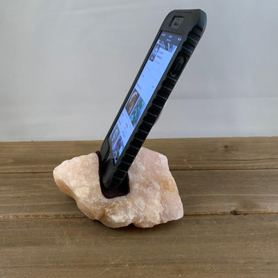 Phone holder - rose quartz - RocciaRoba