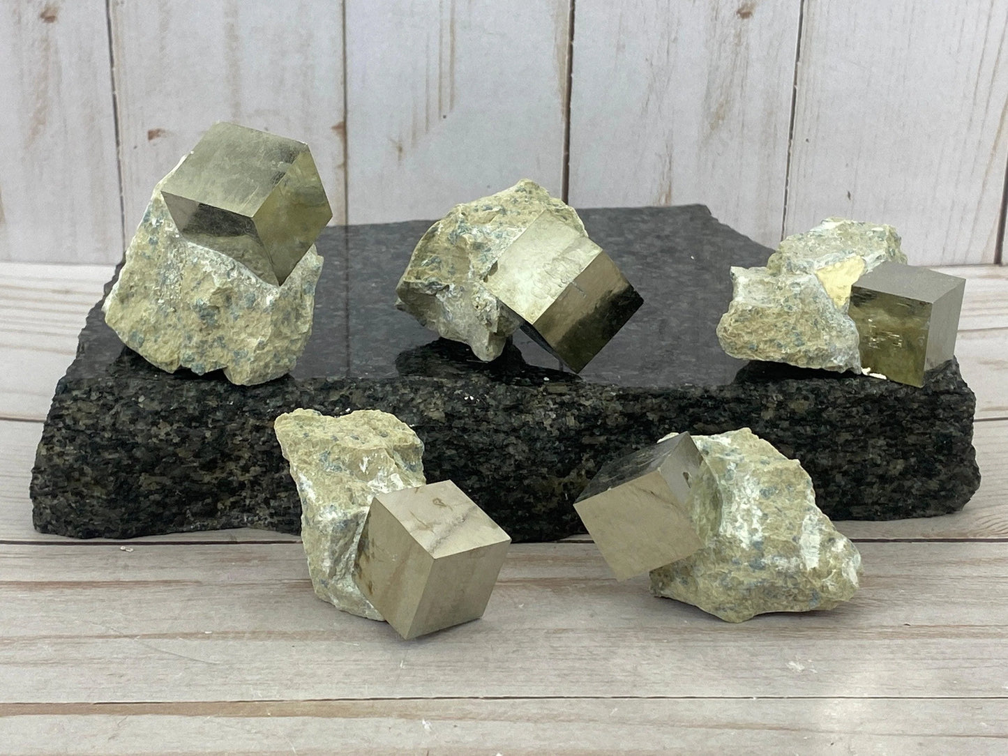 Small pyrite cube crystals from Navajun Spain - RocciaRoba