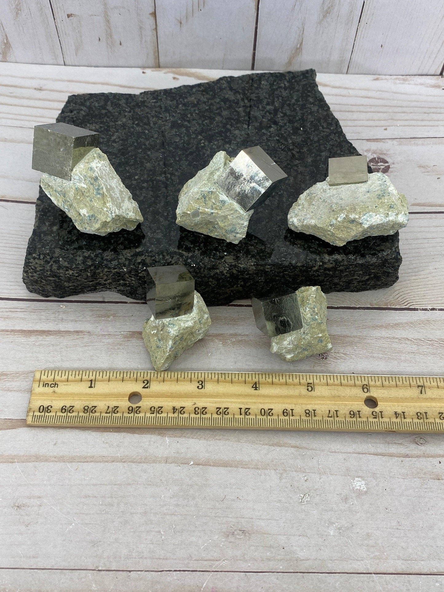 Small pyrite cube crystals from Navajun Spain - RocciaRoba